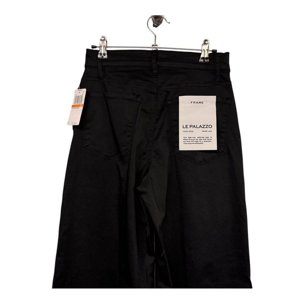 FRAME Denim Le Palazzo Sateen - Black NWT - Picture 6 of 7